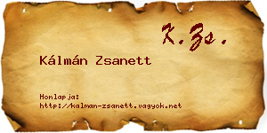 Kálmán Zsanett névjegykártya